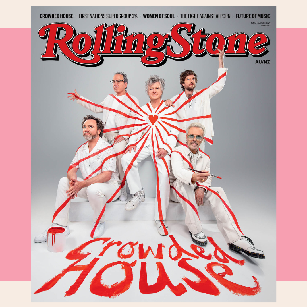 Stylist Jana Bartolo for Rolling Stone with Crowded House